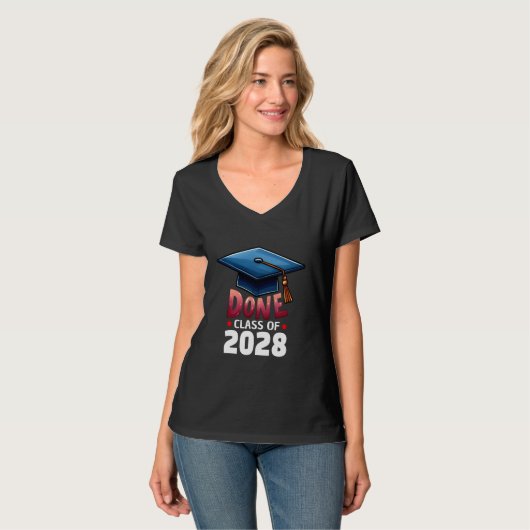 2028年卒業者シニア男性の終了クラス Tシャツ (正面フル)