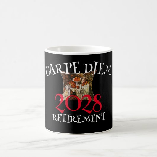 2028年卒業記念・退職記念 Carpe Diem コーヒーマグカップ (中央)