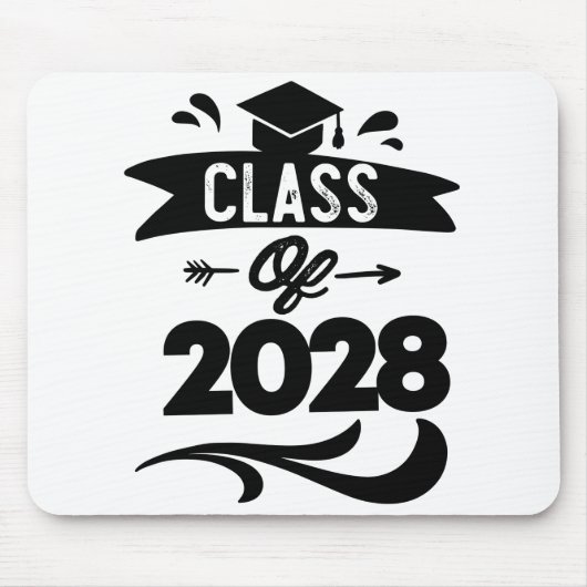 2028年卒業Tシャツ 2028年卒 マウスパッド (正面)