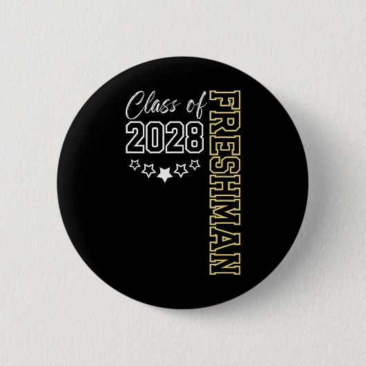 2028年卒高校1年生 入学初日 缶バッジ (正面)