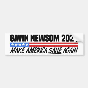 2028年大統領向けガビン・ニューソム バンパーステッカー