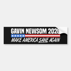 2028年大統領向けガビン・ニューソム バンパーステッカー