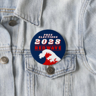 2028年大統領選挙レッドウェーブ 缶バッジ