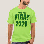 2028年藻類に投票しよう 緑 Tシャツ (正面)