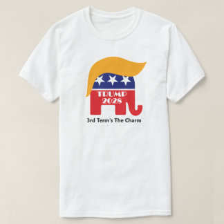 2028年選トランプ再大統領3期チャーム Tシャツ