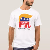 2028年選トランプ再大統領3期チャーム Tシャツ (正面)