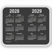 2028年7月～2029年6月Janz校年カレンダー シール (正面)