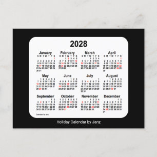2028年 ブラックホリデー ミニカレンダー（Janz） シーズンポストカード