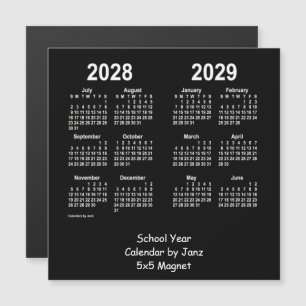 2028年～2029年ジャンス・ネオン・ホワイト校年カレンダー