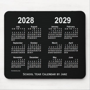 2028-2029ネオン白学園カレンダーby Janz マウスパッド