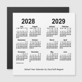 2028-2029ホワイトスクールの年カレンダーby Janz