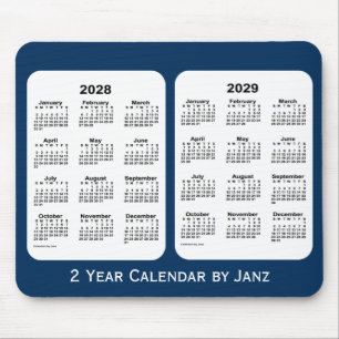 2028-2029 Police Box Blue 2 Year Calendar by Janz マウスパッド