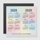 2028-2029 Rainbow School Year Calendar by Janz (正面/裏面)