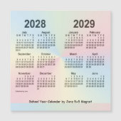 2028-2029 Rainbow School Year Calendar by Janz (正面)