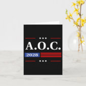2028 Aoc Alexandria Ocasio-cortez President Americ カード (黄色い花)