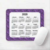 2028 Purple Diamonds Calendar by Janz Mouse pad マウスパッド (マウス)