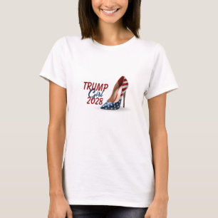2028 TRUMP GIRL FLAGハイヒールシューズ Tシャツ