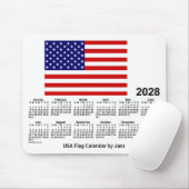 2028 USA国旗のカレンダーby Janz Mouse pad マウスパッド (マウス)