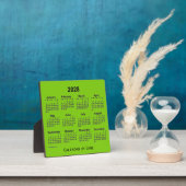 2028 Yellow Green Desk Calendar by Janz フォトプラーク (インサイチュ)