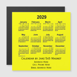 2029イエロービジネスカレンダーby Janz