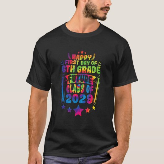 2029年の6年生クラスの初日は学校に戻る Tシャツ (正面)