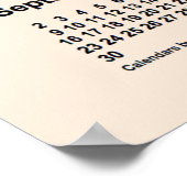 2029年のJanz Printによるアンティークホワイトカレンダー ポスター (角)