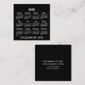 2029年ネオンホワイトカレンダーバイジャンツ スクエア名刺 (正面/裏面)