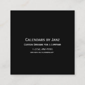 2029年ネオンホワイトカレンダーバイジャンツ スクエア名刺 (裏面)