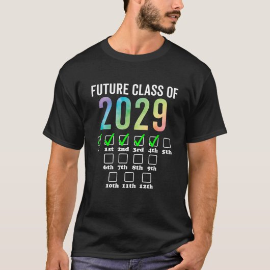 2029年5年生の新学期はMで成長 Tシャツ (正面)