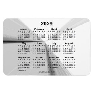 2029年Vanishing Smokeカレンダー(1月4日x6日) マグネット