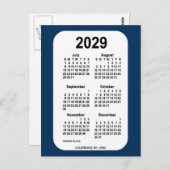 2029警察箱ブルー6ヶ月ミニカレンダーby Janz ポストカード (正面/裏面)