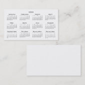 2029財布サイズカレンダー名刺 名刺 (正面/裏面)