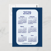 2029 Alice Blue 6ヶ月ミニカレンダーby Janz ポストカード (正面/裏面)