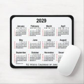 2029 Black Two Tone 52週間カレンダーby Janz マウスパッド (マウス)