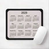2029 La Boca on Black Calendar by Janz Two Tone マウスパッド (マウス)
