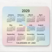 2029 Rainbow Cloud Calendar by Janz マウスパッド (正面)