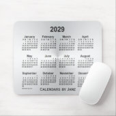 2029 Silver Calendar by Janz Mouse pad マウスパッド (マウス)