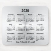 2029 Silver Calendar by Janz Mouse pad マウスパッド (正面)