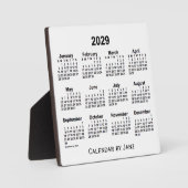 2029 White Desk Calendar by Janz フォトプラーク (正面)