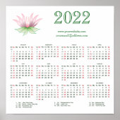 202 のビジネス カレンダー ロゴとウェブサイトを追加 ポスター (正面)