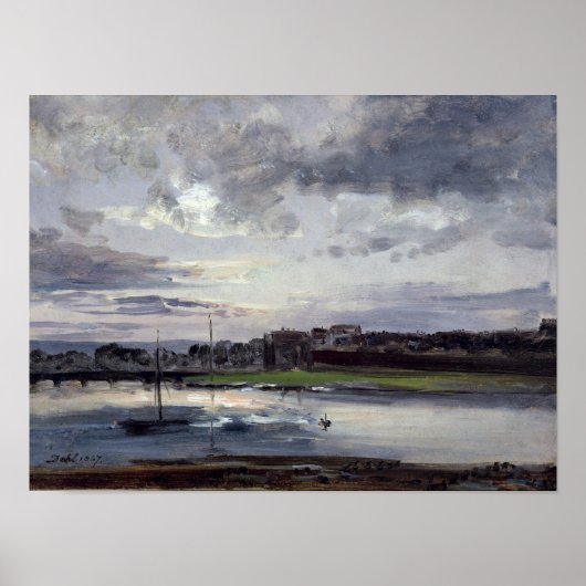 202.エルベと新しい町ドレスデン ポスター (正面)