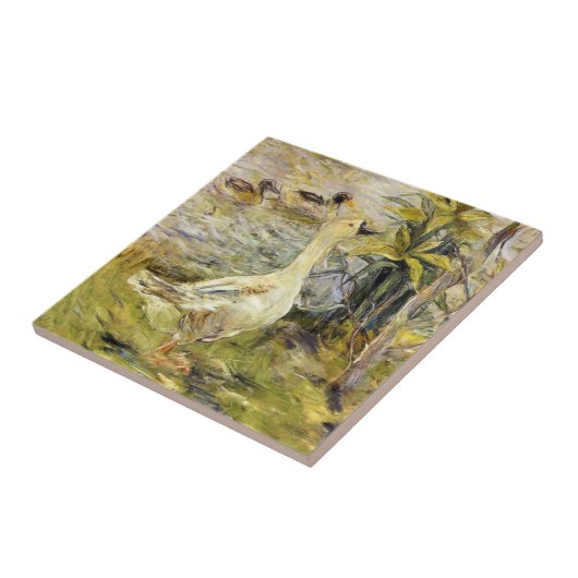 202.ガチョウ(Berthe Morisotより) タイル (側面)