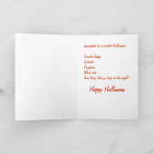 202.クモと猫 カード (内部)