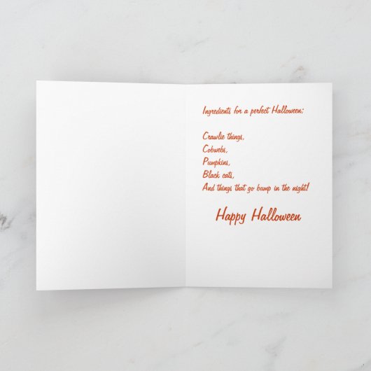 202.クモと猫 カード (内部)