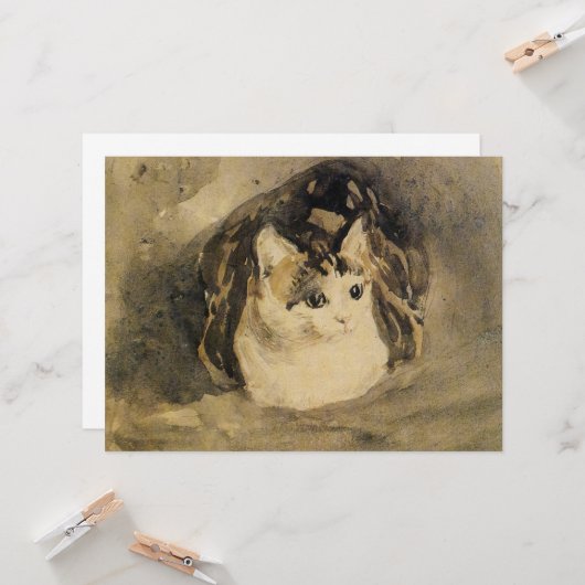 202.ネコ(Gwen John著) カード (正面/裏面インサイチュ)