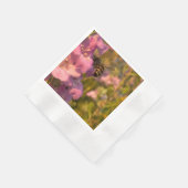 202.ビー🐝と花🌺 縁ありカクテルナプキン (角)