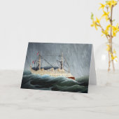 202.嵐の中の船 |アンリ・ルソー カード (黄色い花)