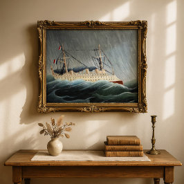 202.嵐の中の船 |アンリ・ルソー ポスター