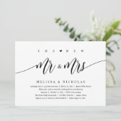 202.新しいミセスとミセスのモダンディナー結婚パーティー 招待状 (スタンド正面)