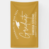 202Xの大学院金ゴールドへのおめでとう 横断幕 (縦)